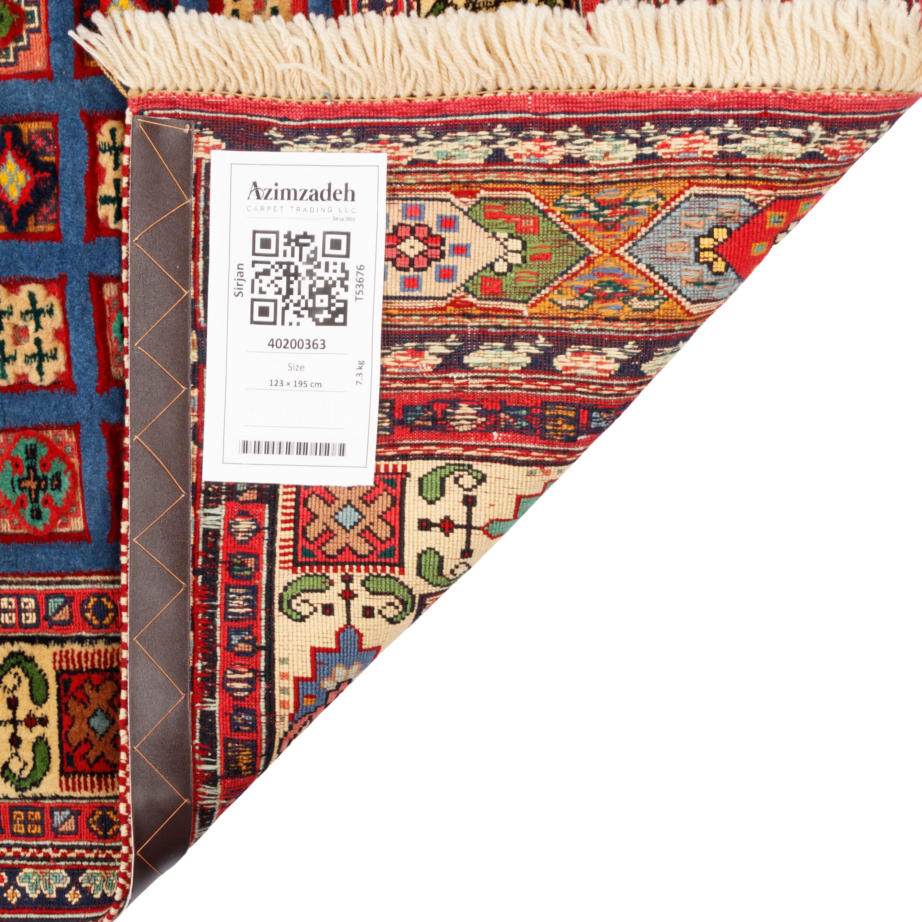 سجاد كيلين يدوي سيرجان - تورنج-دار | صوف كامل | 123 × 195 سم | رمز المنتج 40200363
