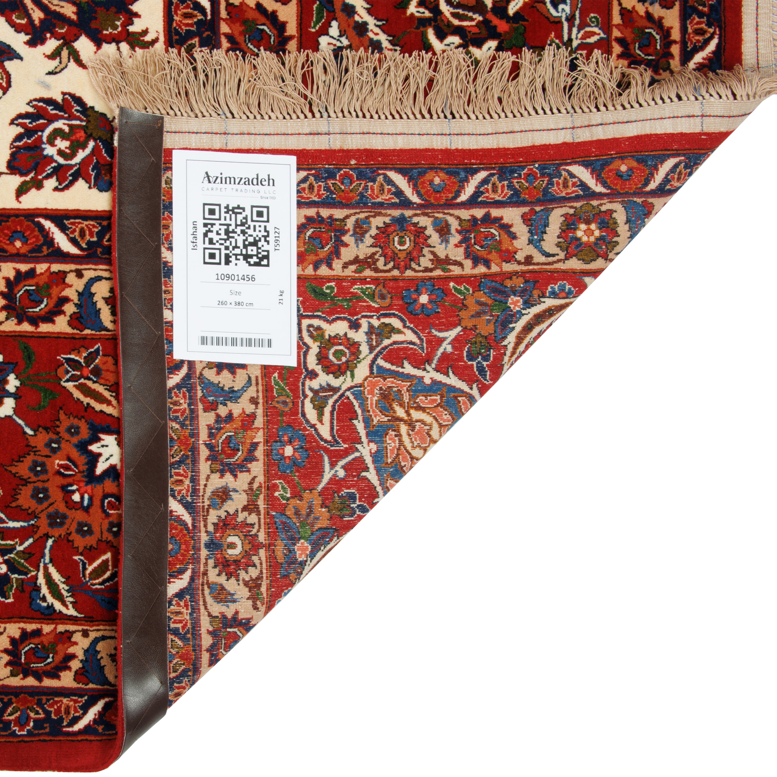 Isfahan Handmade Carpet — Sarasar | Wool / Silk Warp | 260 × 380 cm | SKU 10901456