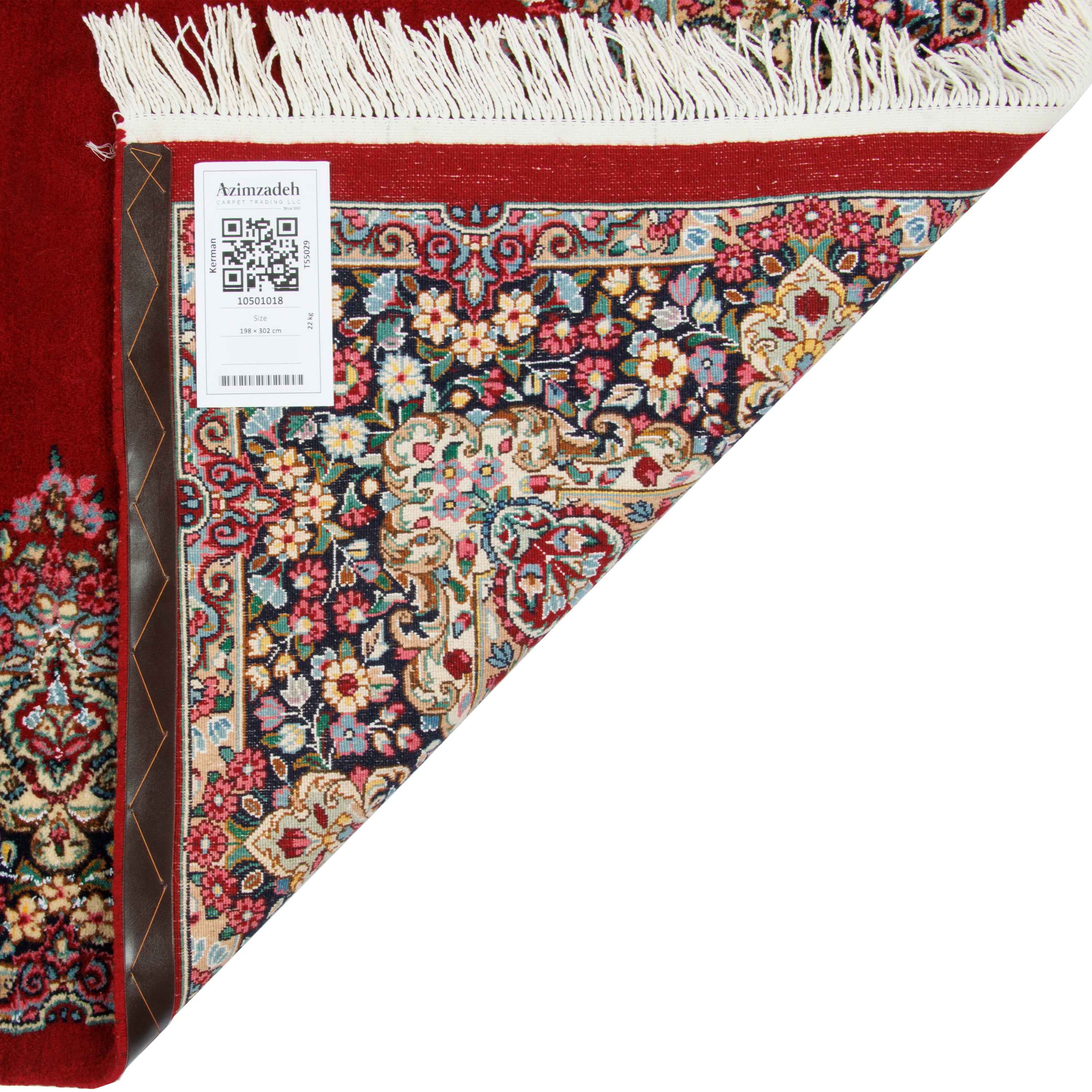 سجادة كرمان يدوية — لشك ترنج | كومة حريرية / سدى صوفي | 198 × 302 سم | رمز المنتج 10501018
