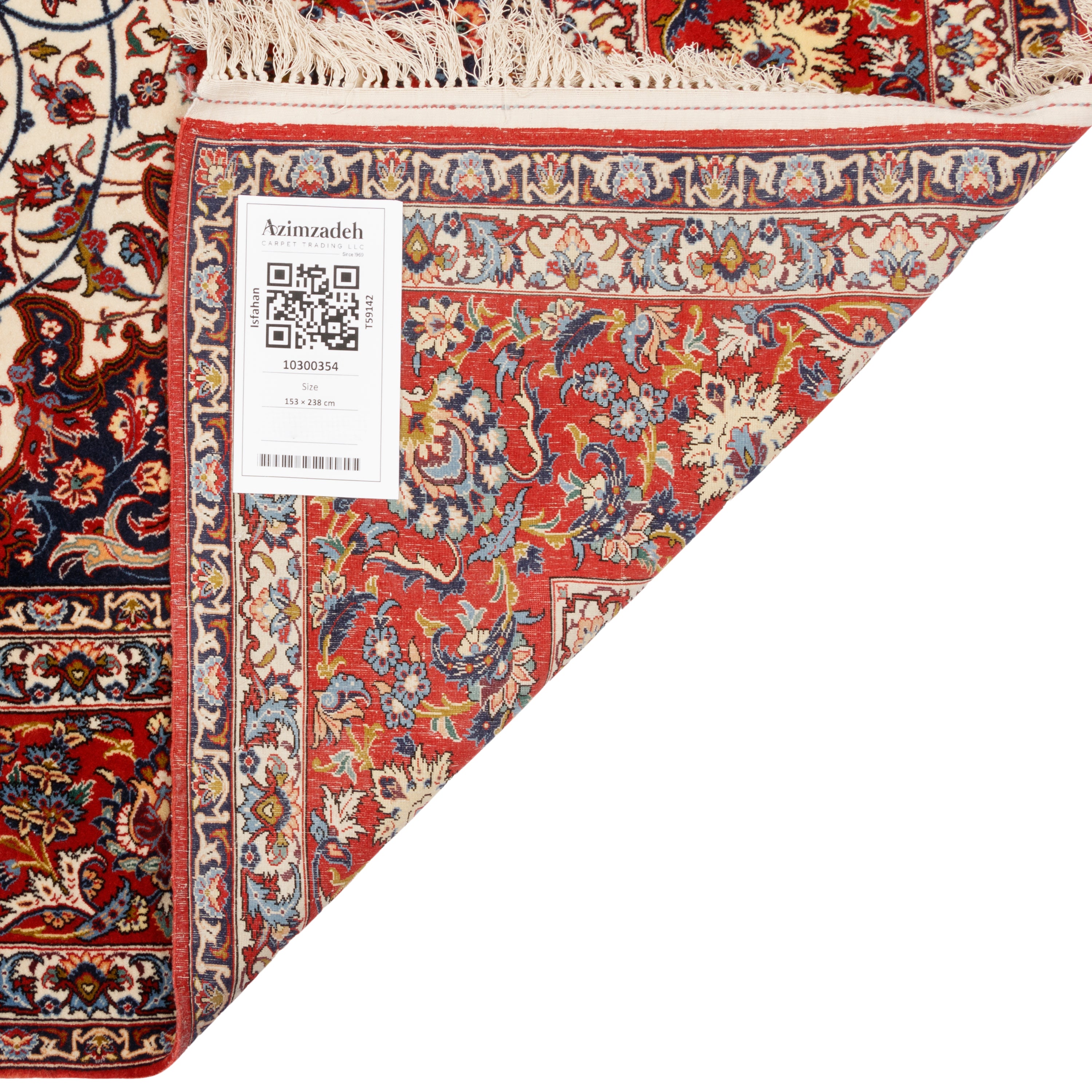 Isfahan Handmade Carpet — Lachak Toranj | Silk Pile / Silk Warp | 153 × 238 cm | SKU 10300354