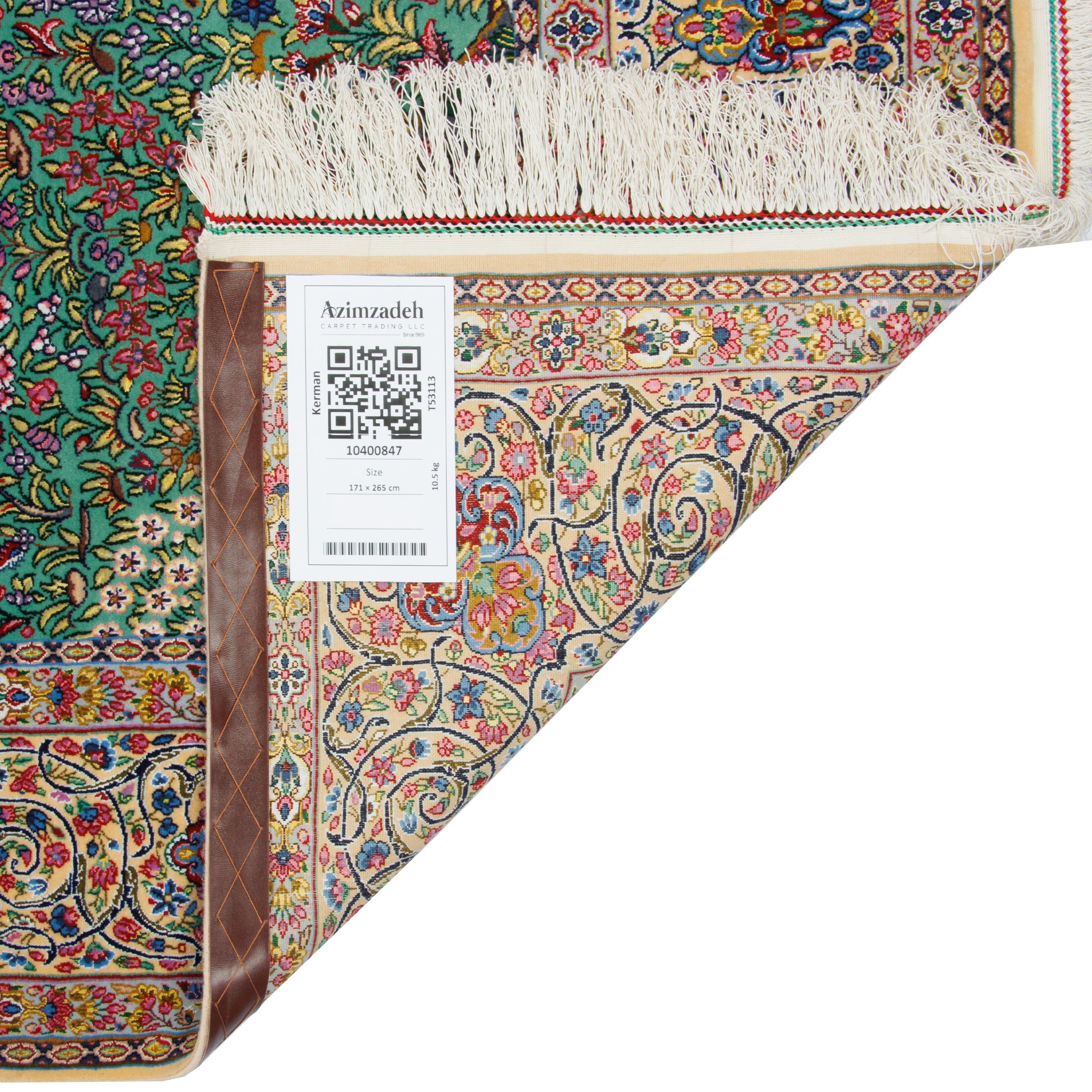 سجاد كرمان يدوي — ساراسار | خيط حرير / سدى حرير | 171 × 265 سم | رمز التخزين التعريفي 10400847