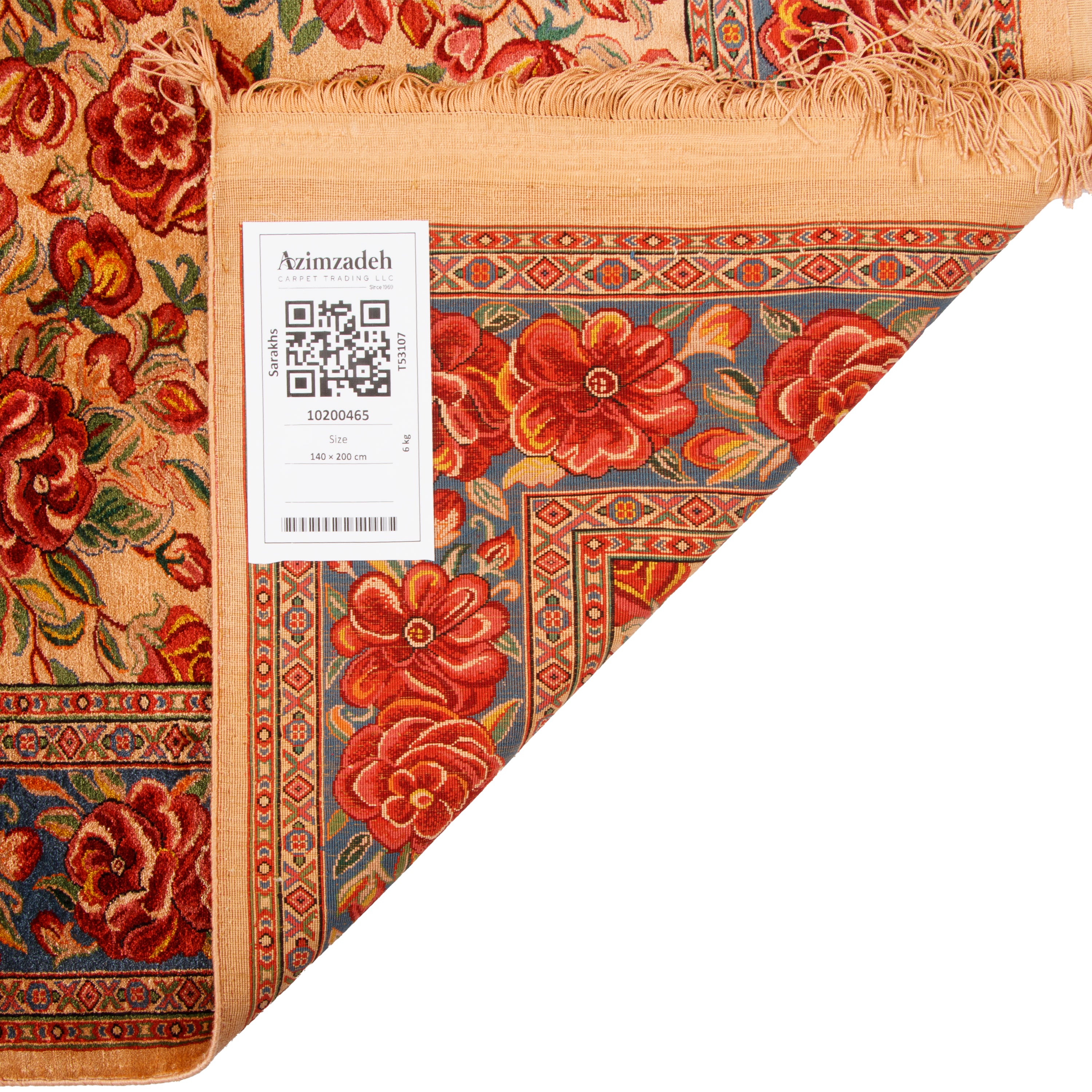 Sarakhs Handmade Carpet — Sarasar | Full Silk | 140 × 200 cm | SKU 10200465