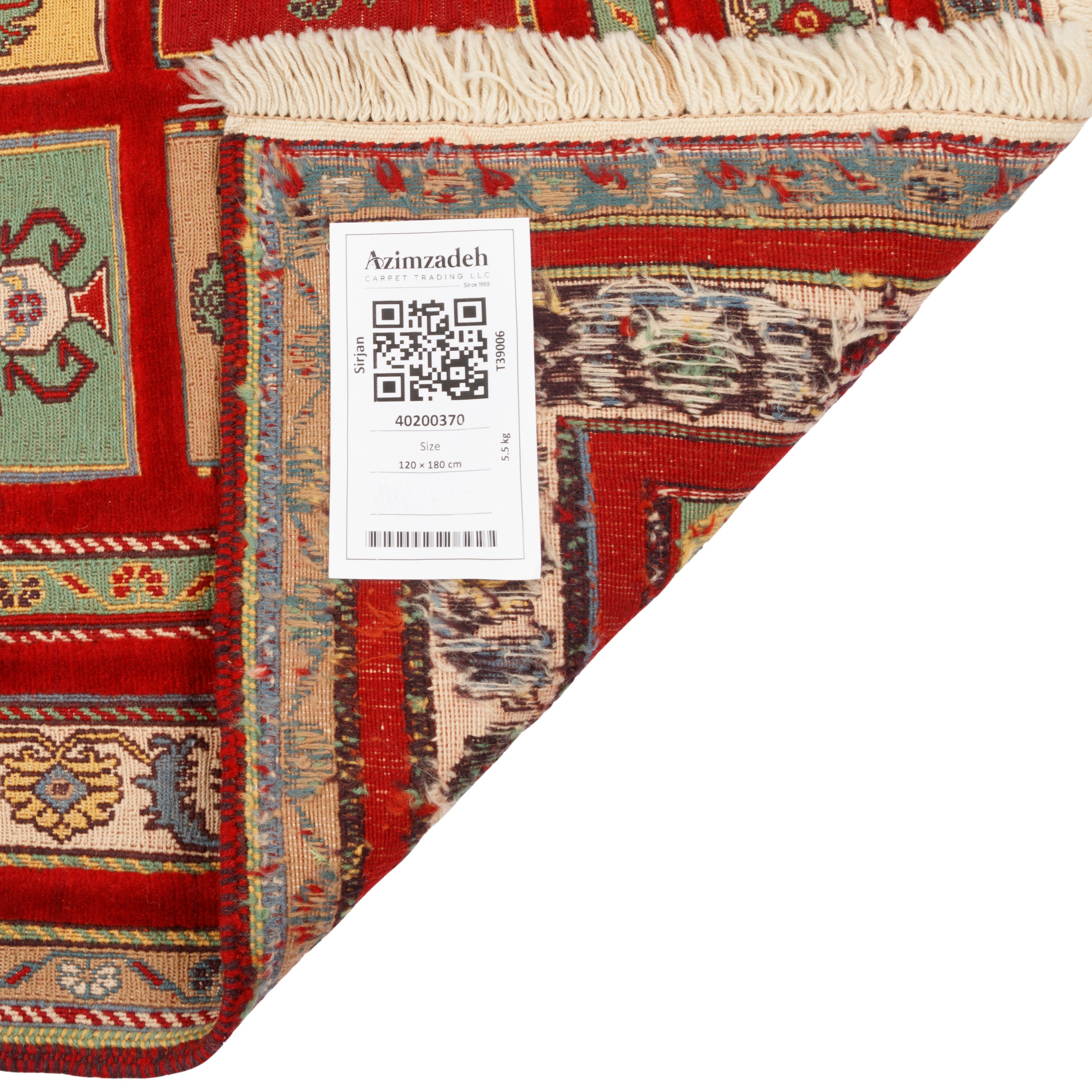 Sirjan Handmade Kilim Carpet — Kheshti | Full Wool | 120 × 180 cm | SKU 40200370
