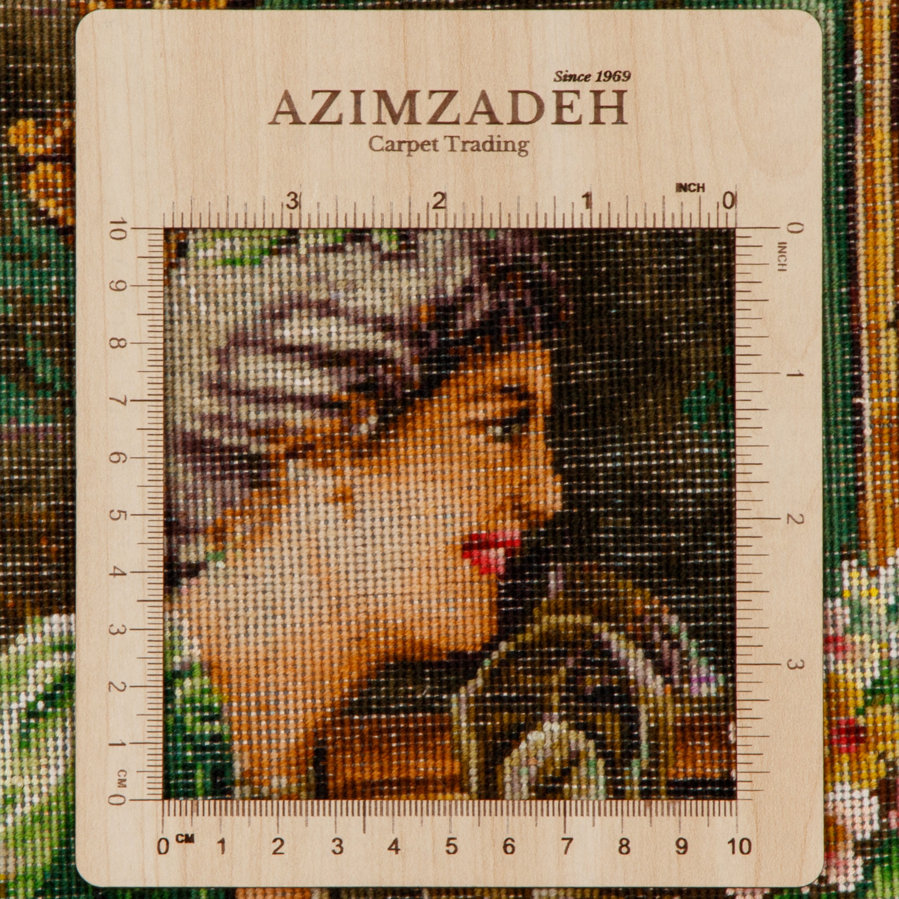 لوحة فنية جدارية لسجاد تبريز اليدوي — ساراسار | وبر حريري / سدى حريري | 127 × 85 سم | رمز المنتج 70100917