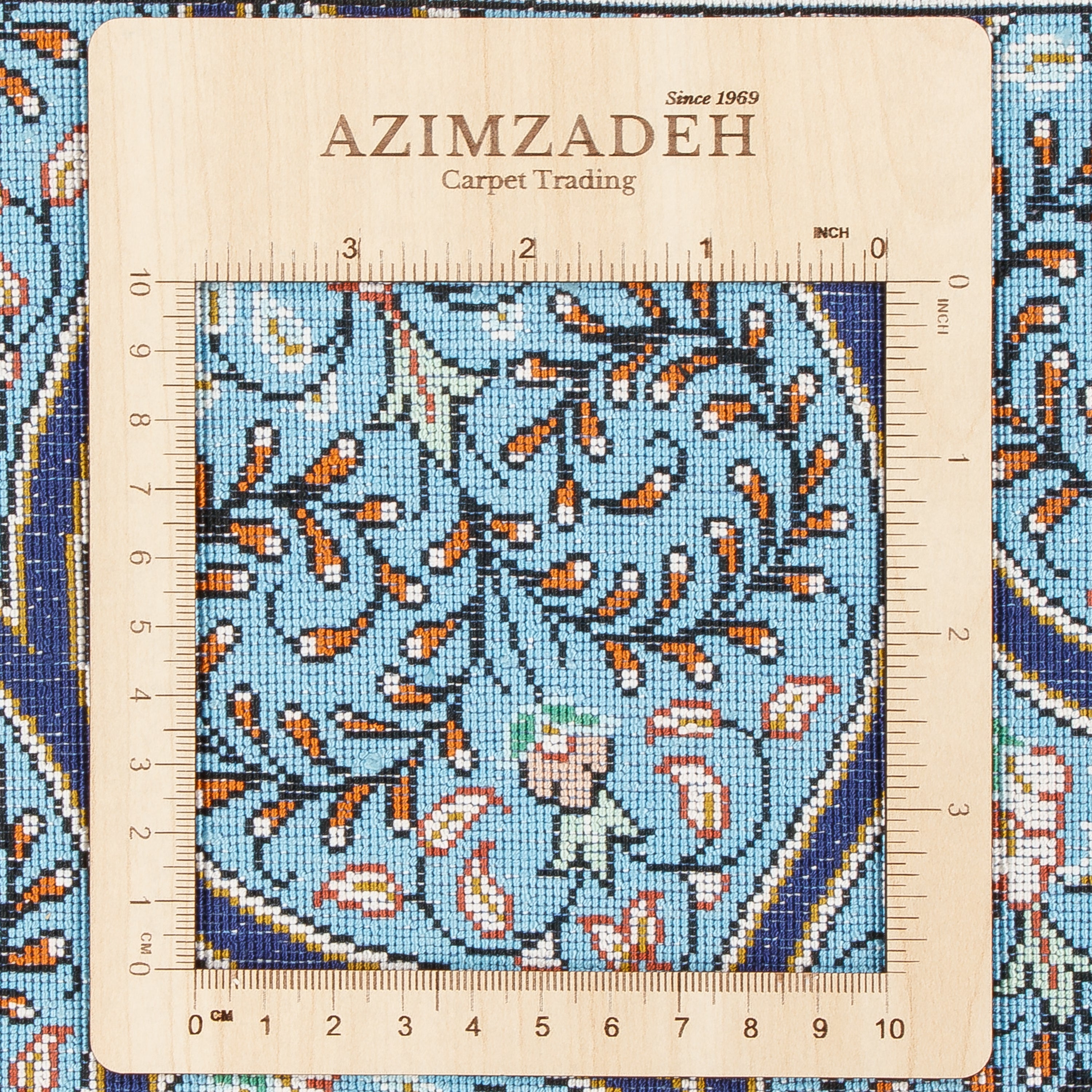 سجادة قم اليدوية - قنبدي | حرير كامل | 127 × 195 سم | رمز المنتج 10200476