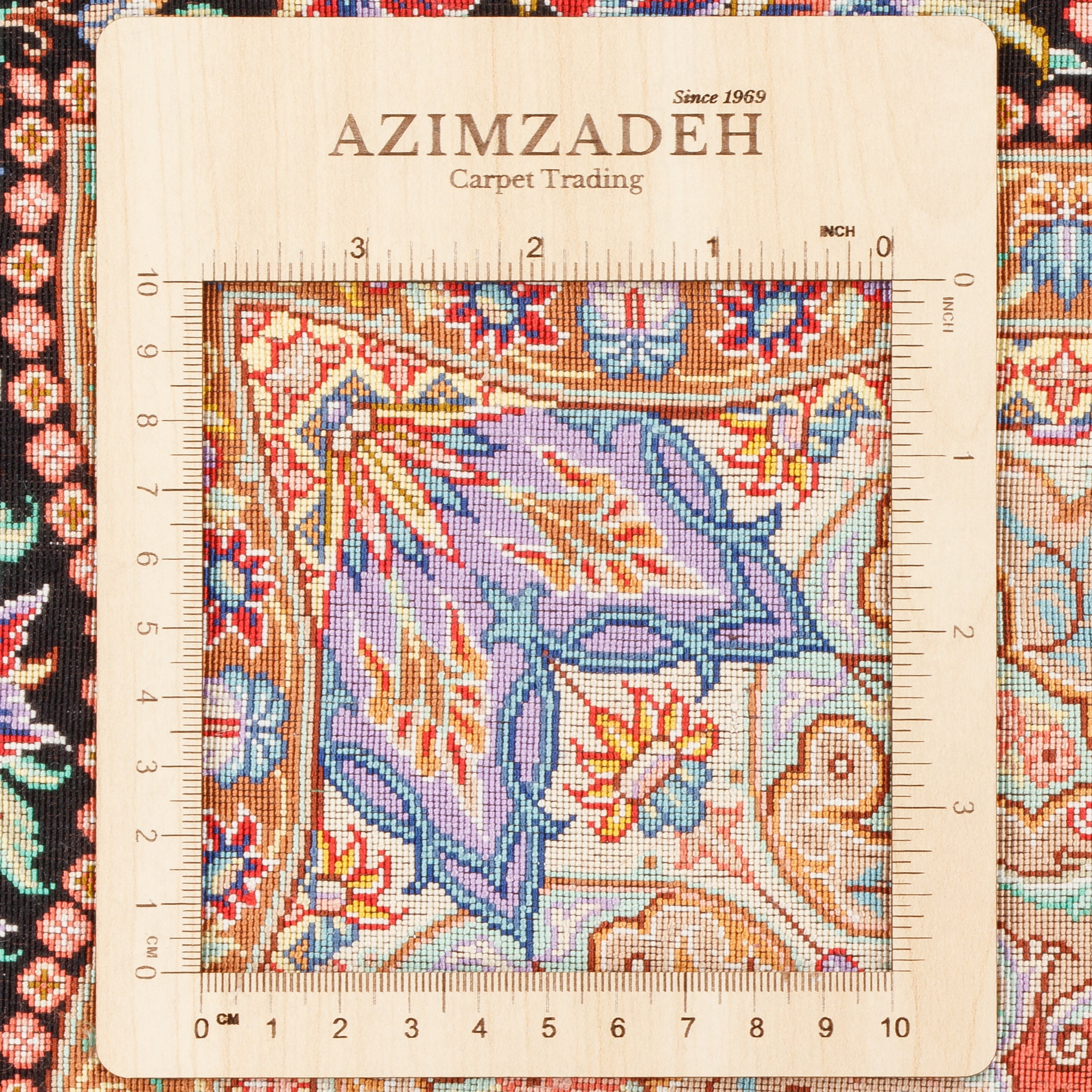 Qom Handmade Carpet — Lachak Toranj | Full Silk | 196 × 198 cm | SKU 10300552