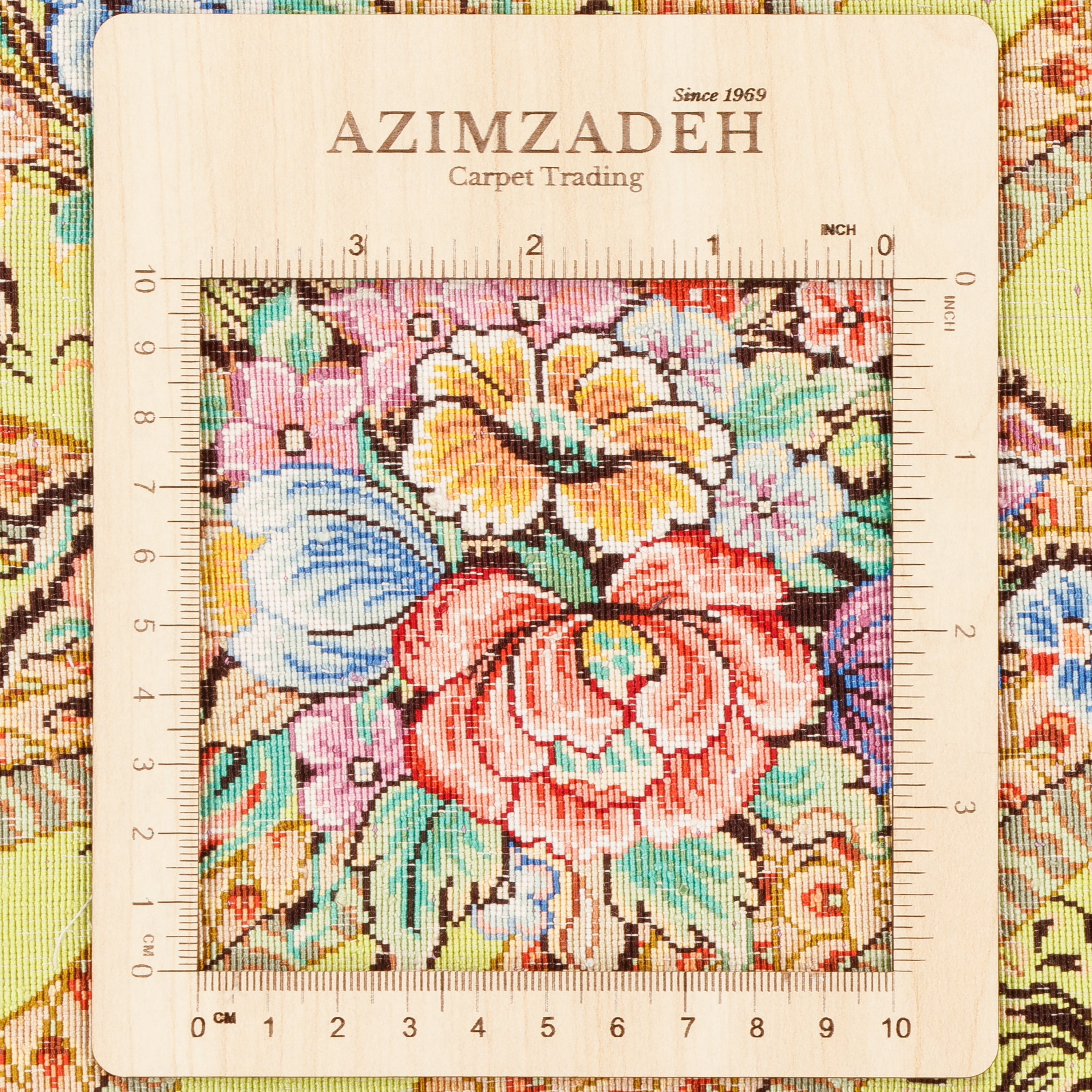 Qom Handmade Carpet — Sarasar | Full Silk | 198 × 198 cm | SKU 10300551