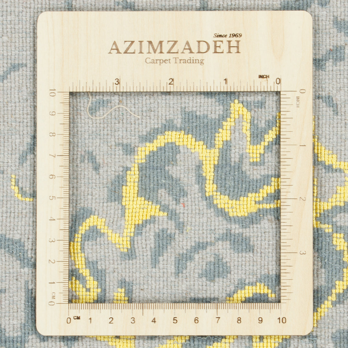 فرش دستباف طرح سراسر گل ابریشم چله پشم طوسی تبریز 202 × 300 سانتی‌متر کد 1016670