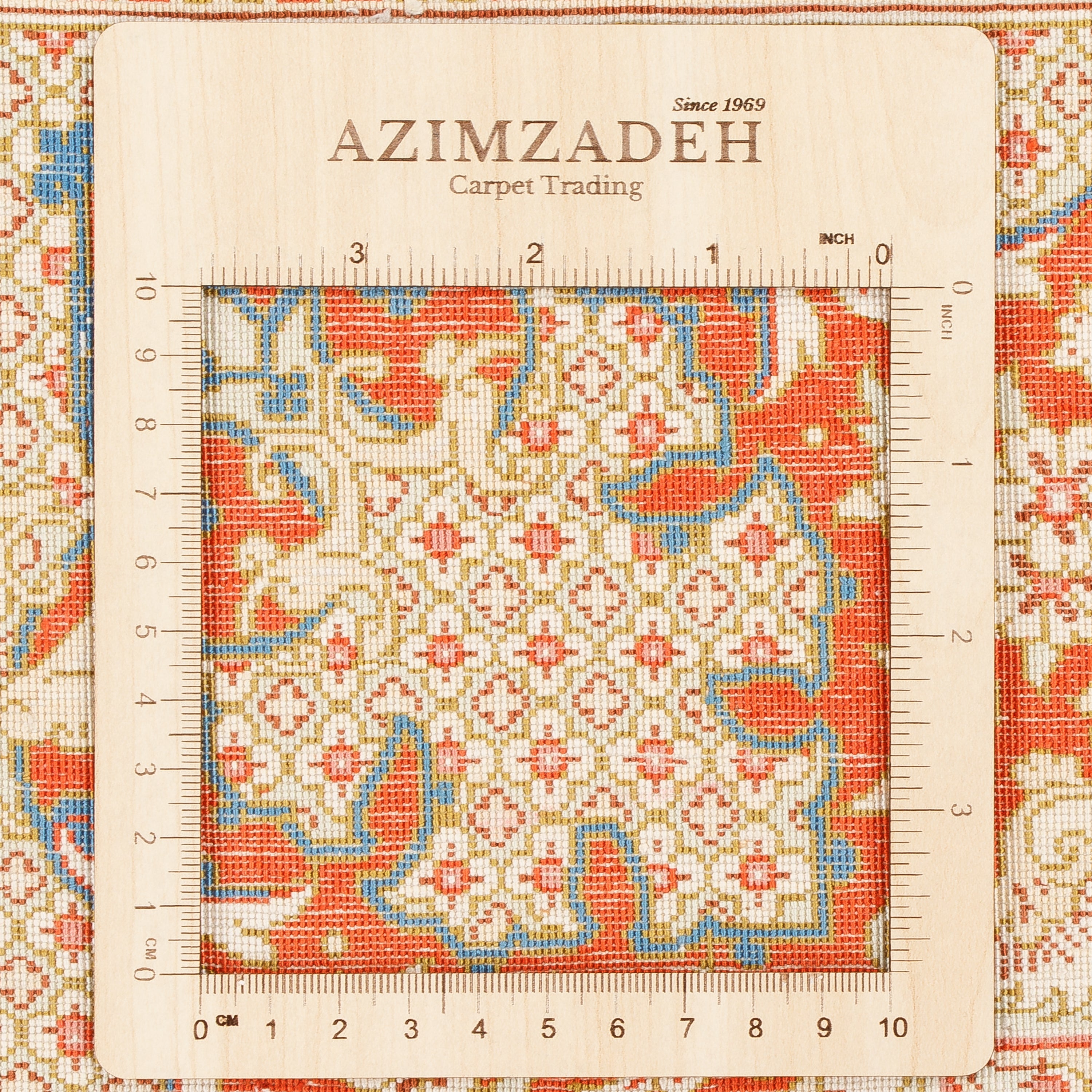 سجادة قم يدوية — لچک ترنج | حرير بالكامل | 132 × 202 سم | SKU 10200471