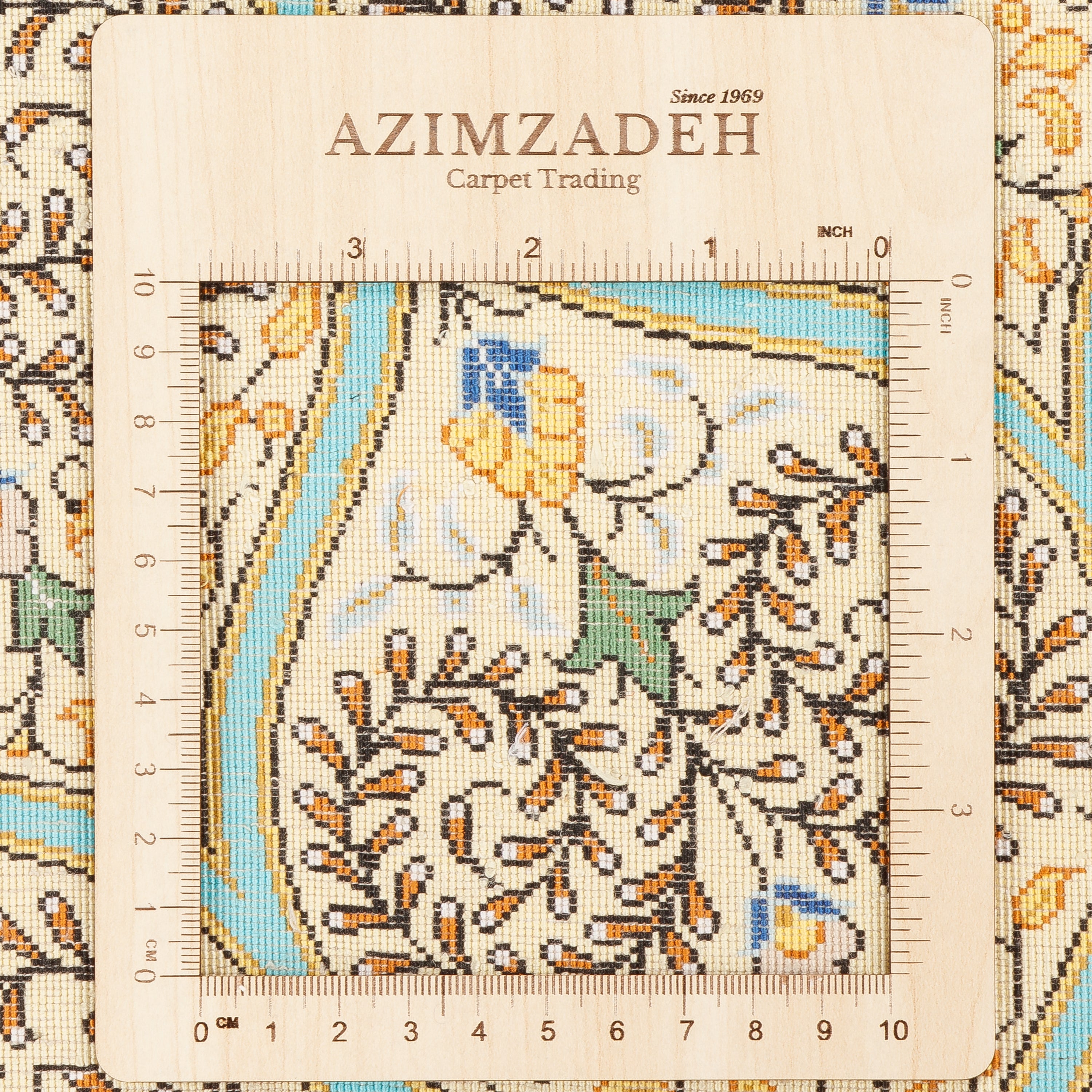 سجادة قم يدوية — قن بادي | حرير بالكامل | 135 × 198 سم | رمز التخزين التعريفي 10200485