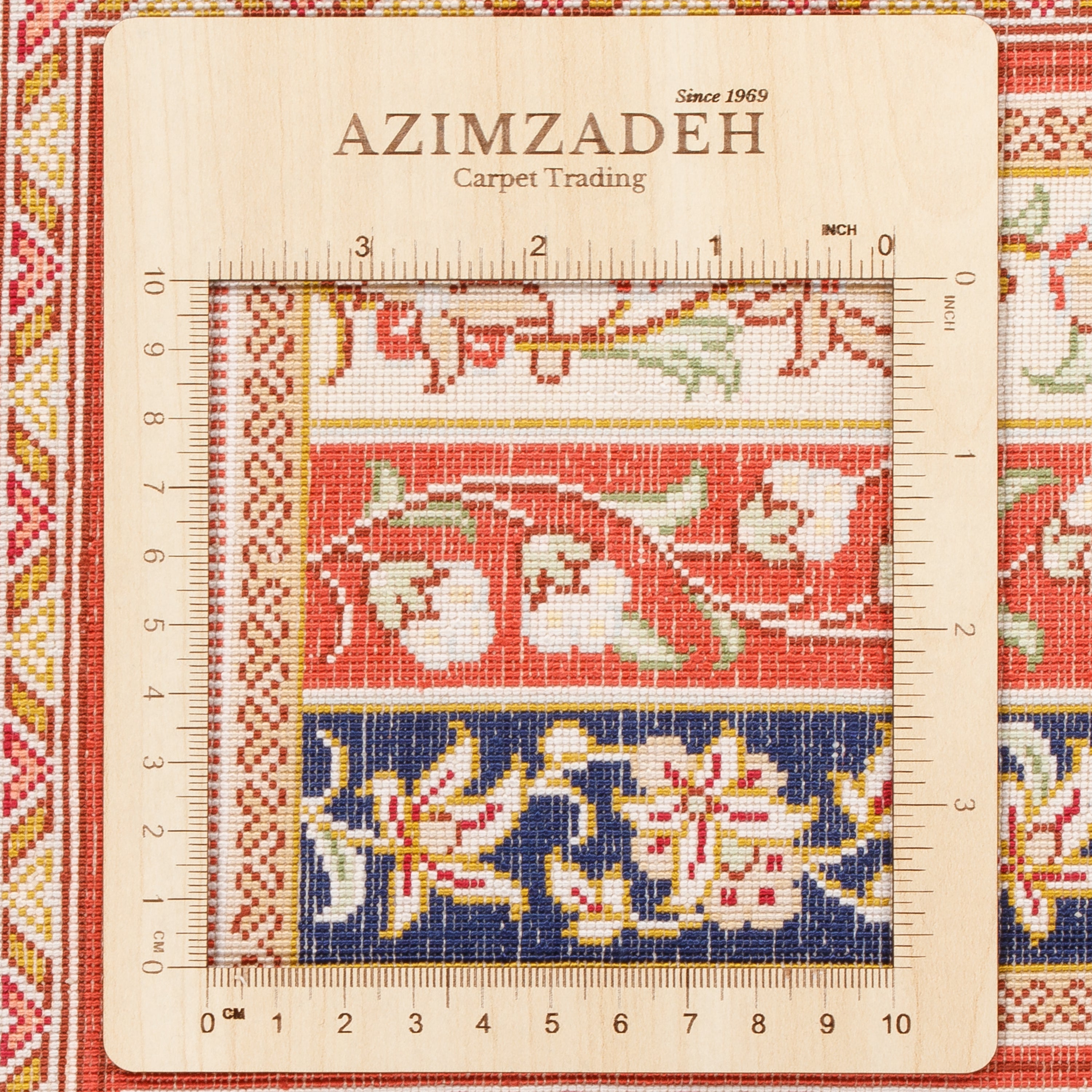 سجادة قم اليدوية — خشتي | حرير كامل | 145 × 195 سم | رمز المنتج 10200562