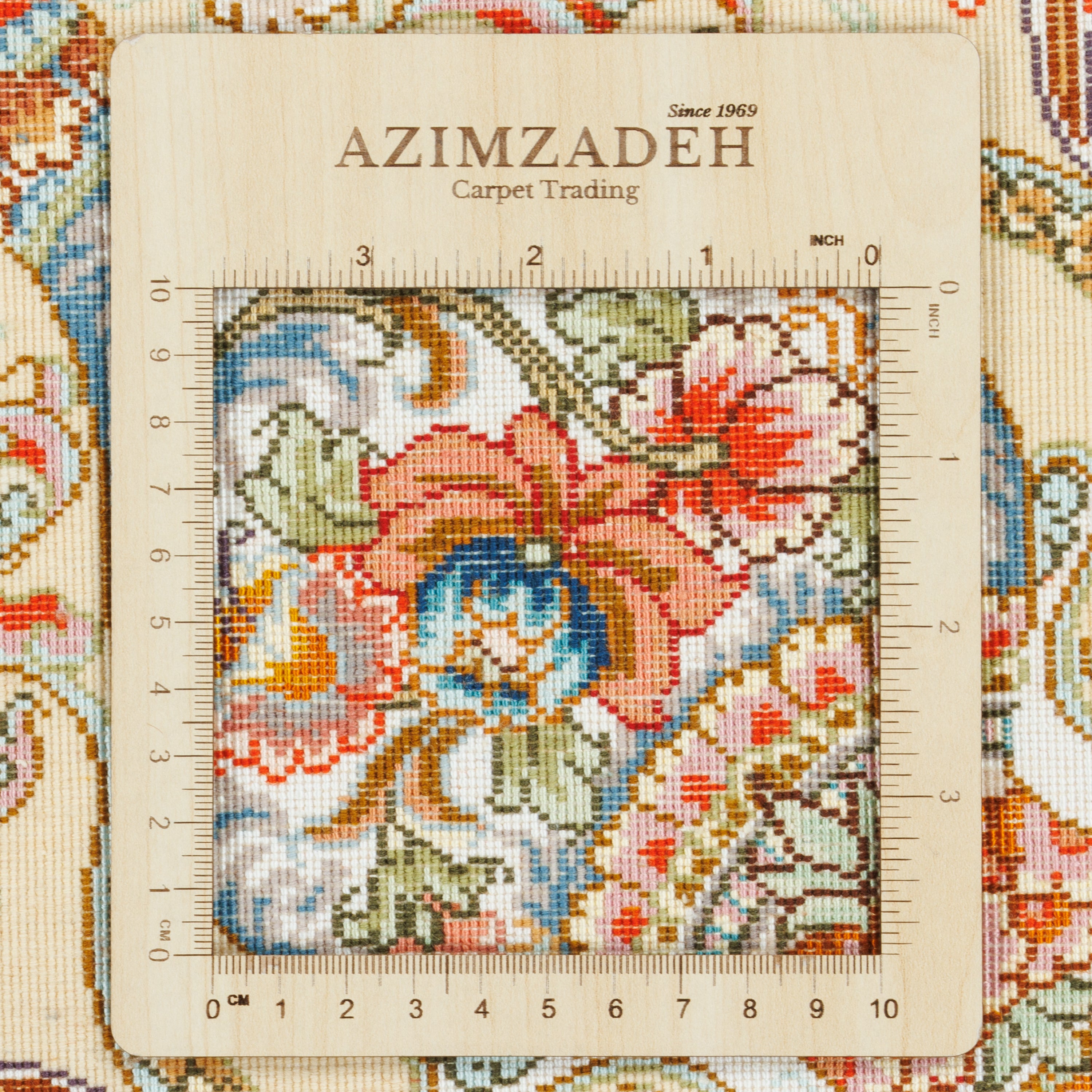 سجاد تبريز اليدوي — لَتشك تُرَنج | خيوط حريرية / سدى حريري | 200 × 302 سم | رمز المنتج 10600960