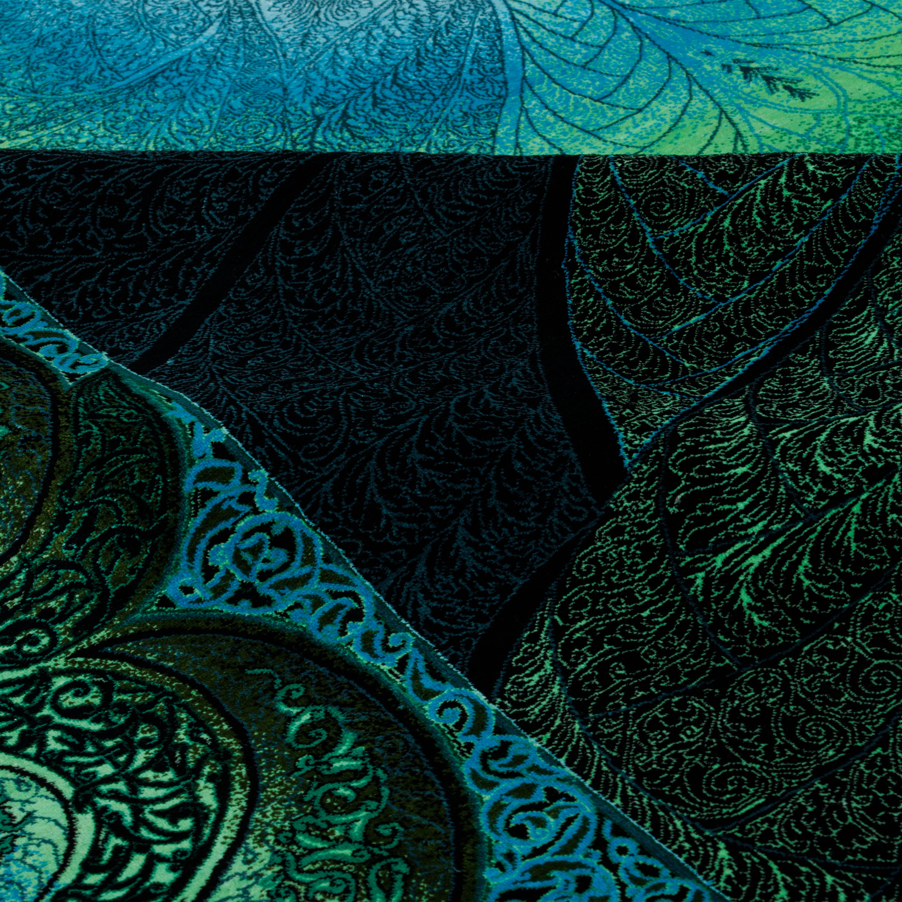 سجادة قم يدوية — عصرية | حرير كامل | 200 × 300 سم | رمز المنتج 10601058
