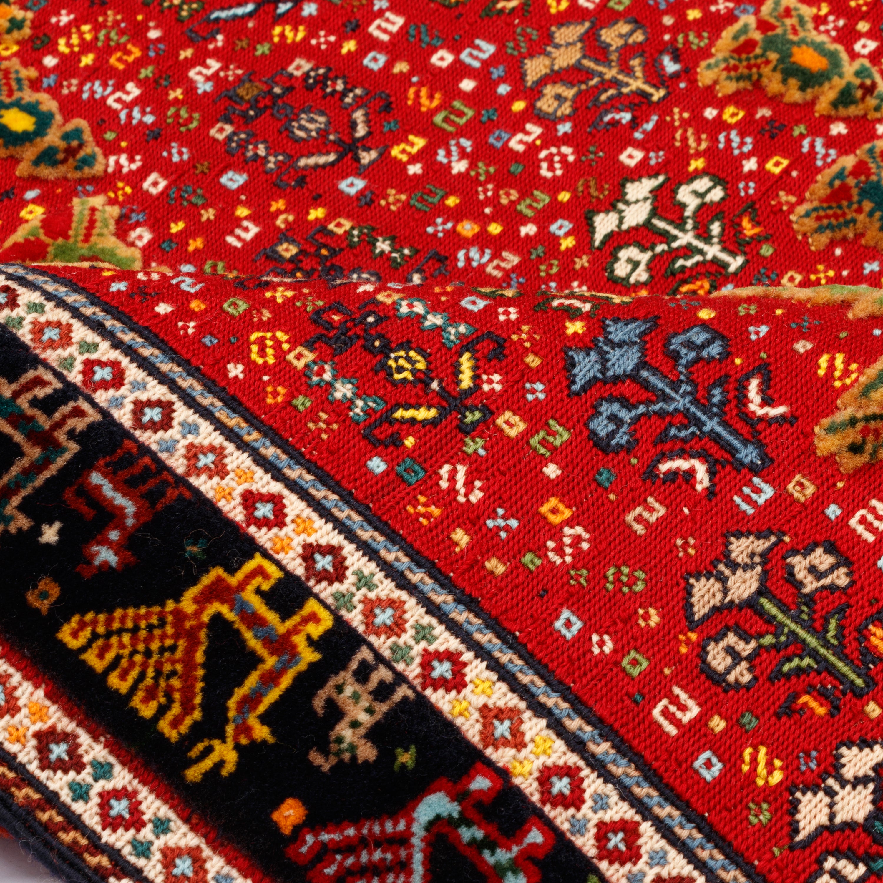 سجادة كيليم سيرجان اليدوية - ساراسار | صوف بالكامل | 77 × 118 سم | رمز المنتج 40000349