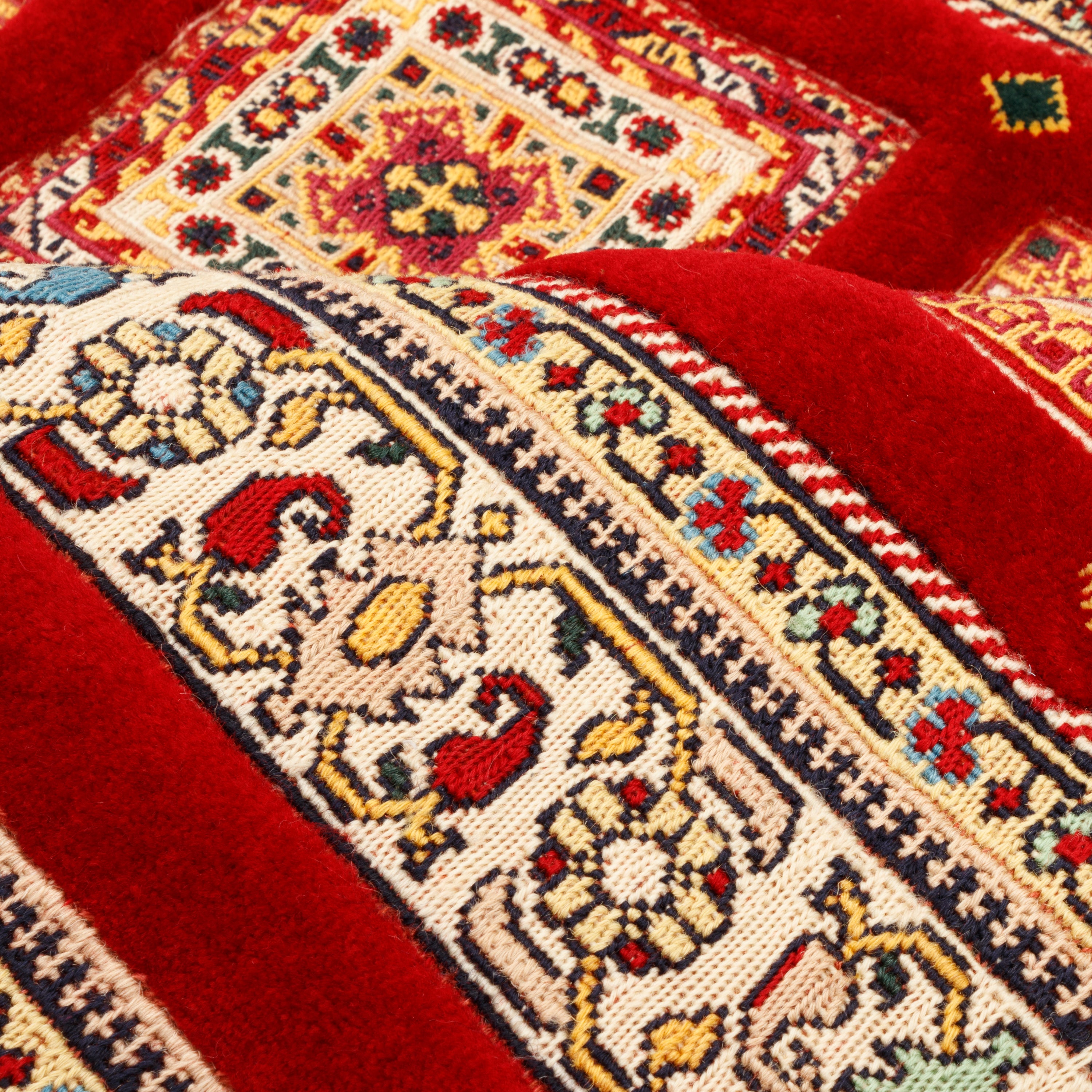 سجاد كيلوم سيرجان يدوي — خشتي | صوف بالكامل | 85 × 120 سم | SKU 40100338