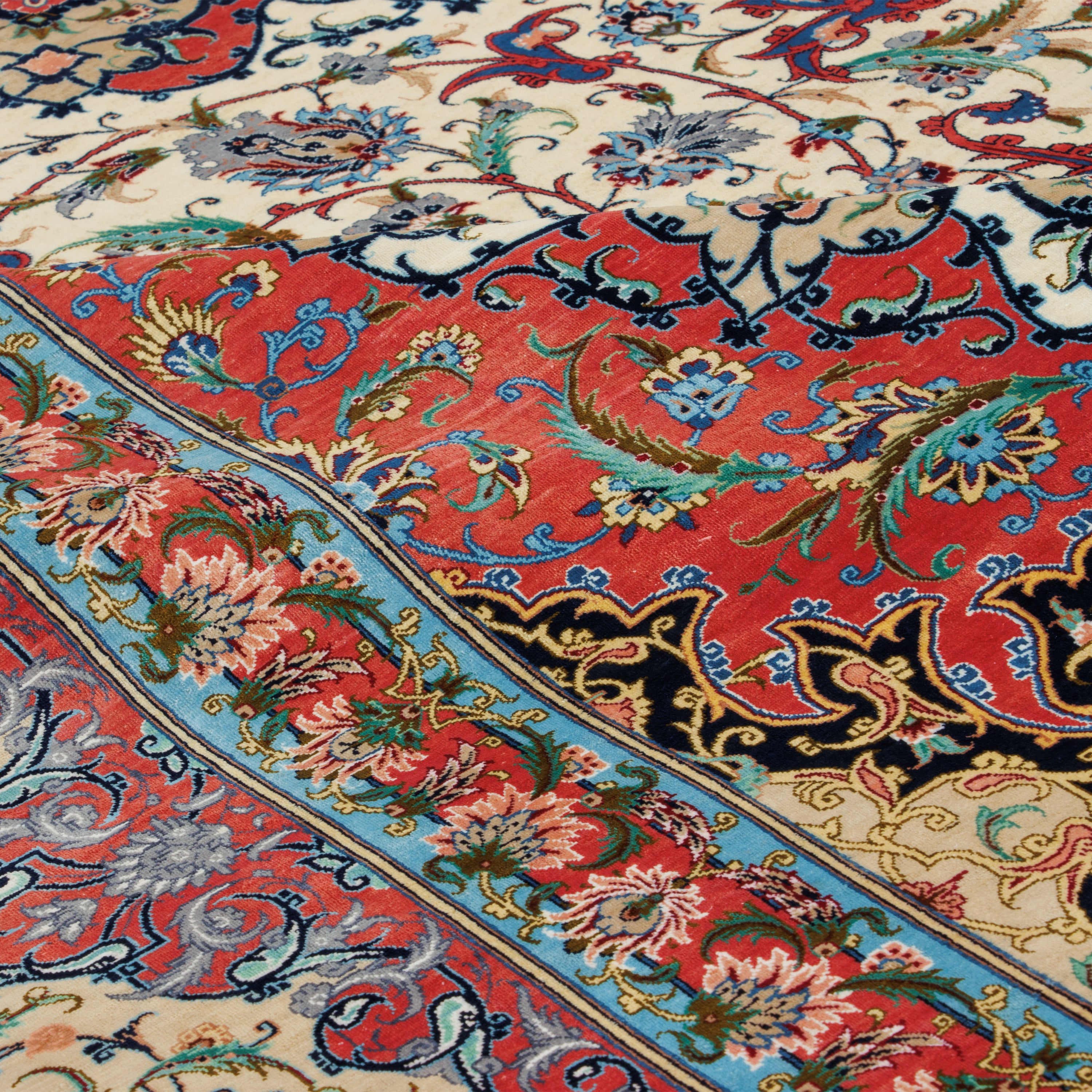 Kashan Handmade Carpet — Lachak Toranj | Full Silk | 250 × 350 cm | SKU 10800824