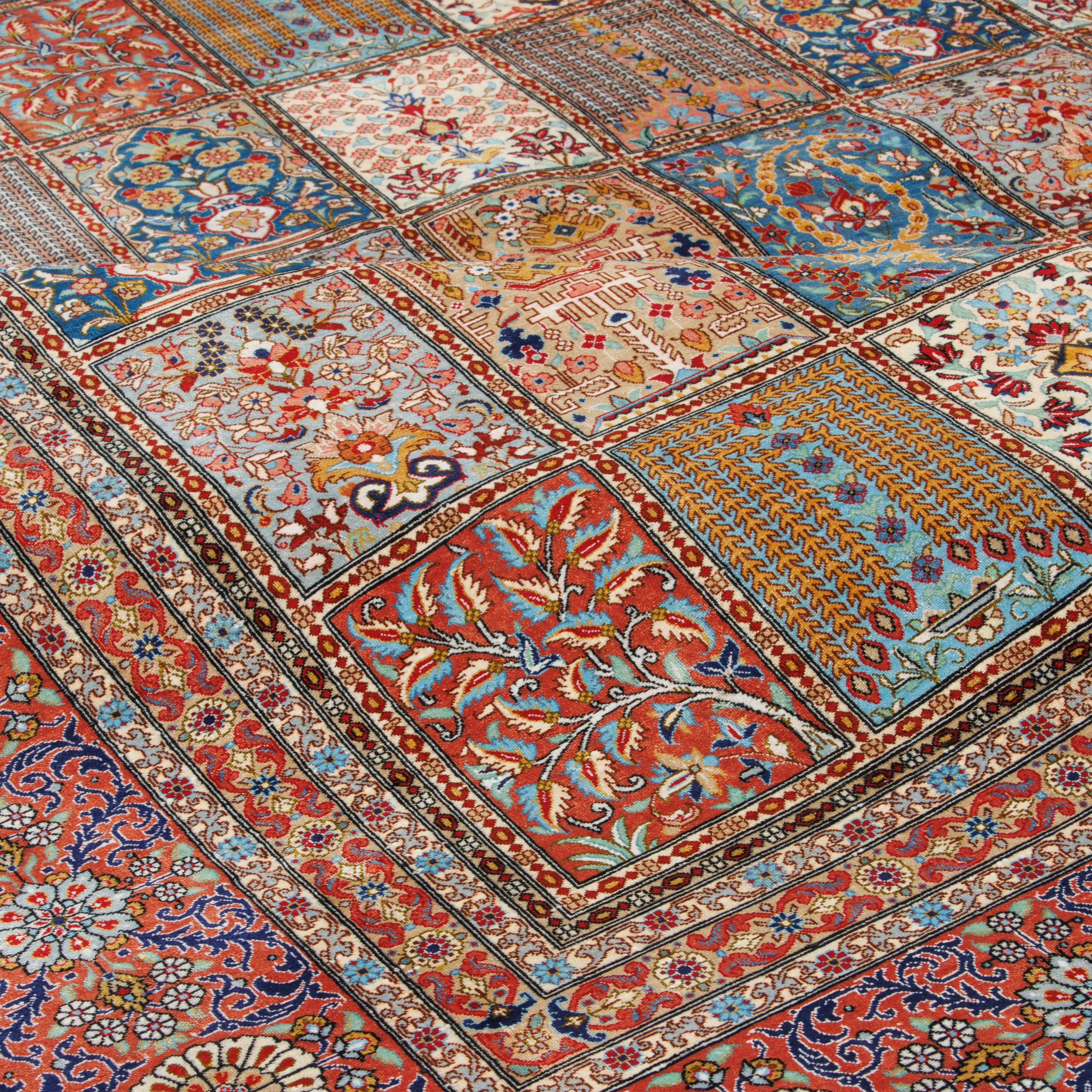 Qom Handmade Carpet — Bandi | Full Silk | 295 × 397 cm | SKU 11101454