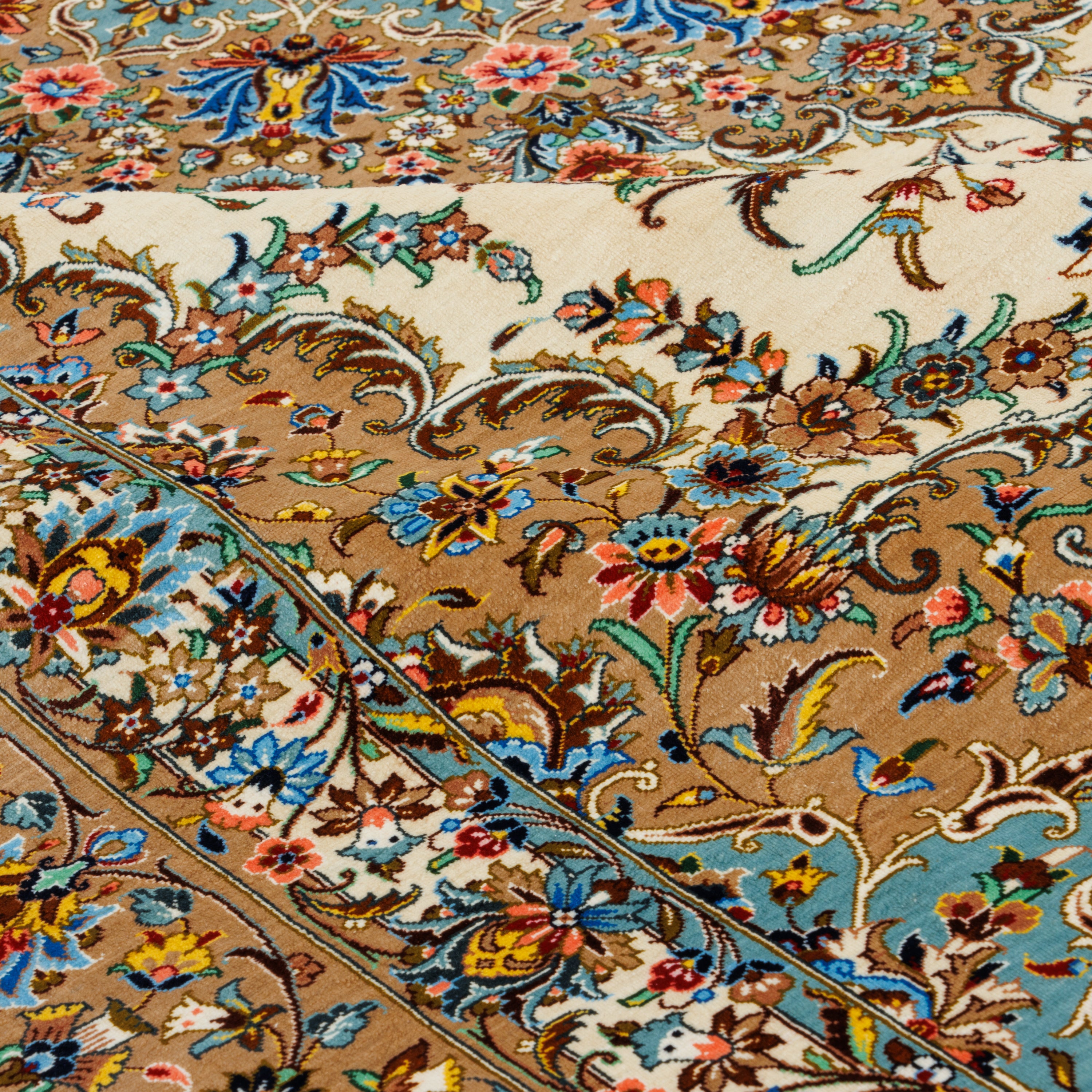 Kashan Handmade Carpet — Lachak Toranj | Full Silk | 200 × 295 cm | SKU 10501065