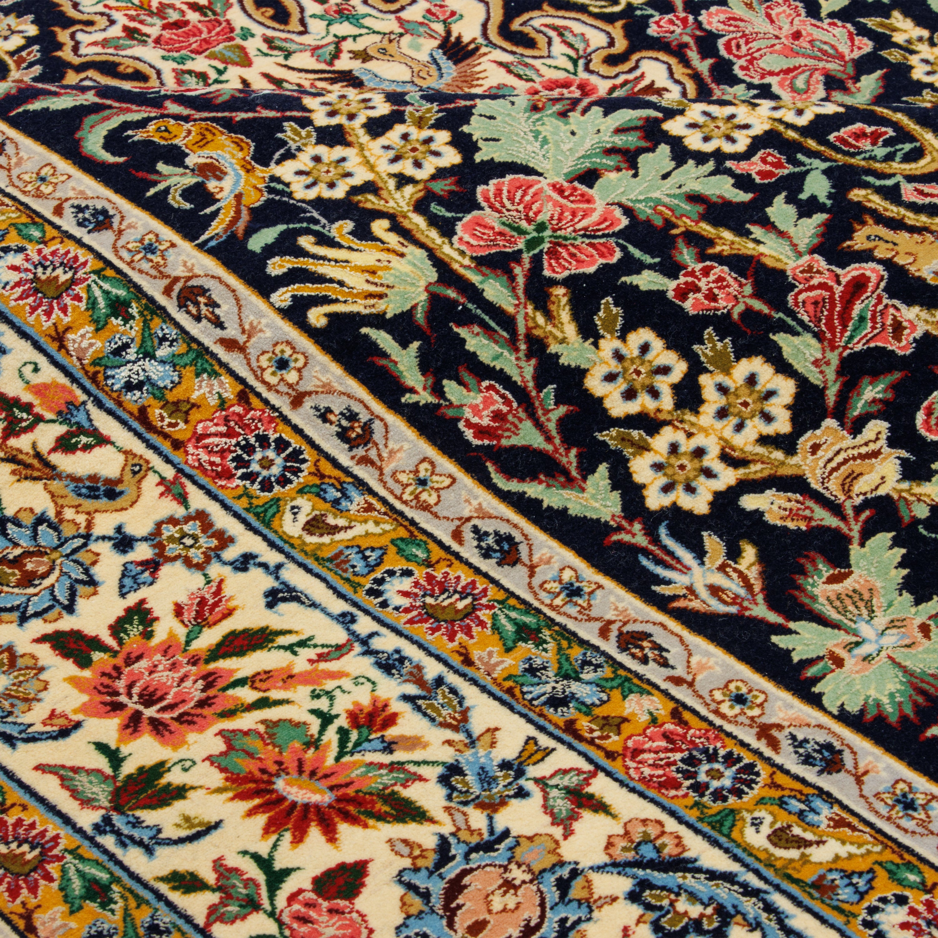 Isfahan Handmade Carpet — Mehrabi | Silk Pile / Silk Warp | 152 × 241 cm | SKU 10300846
