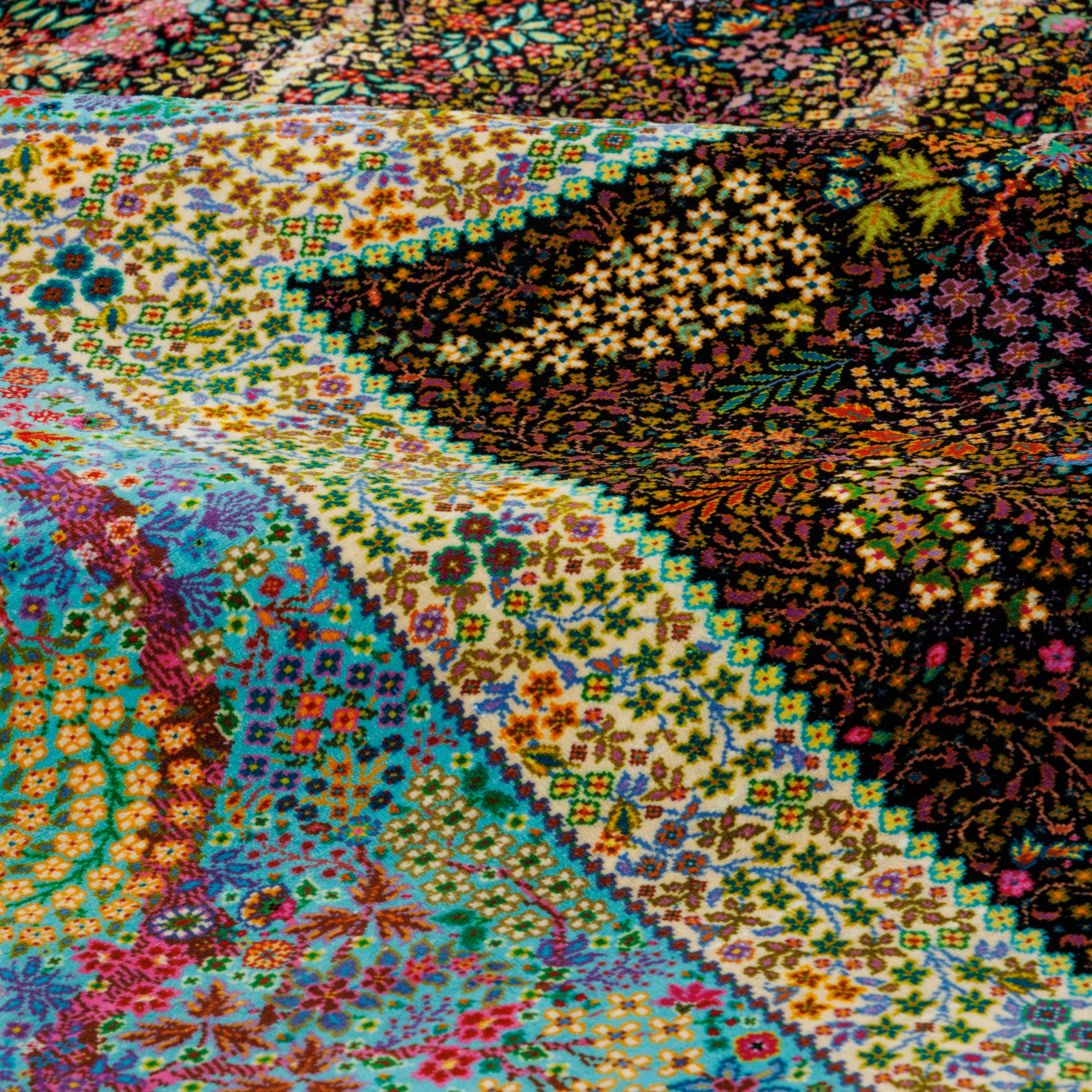 سجادة قم يدوية - ساراسار | حرير بالكامل | 193 × 300 سم | رمز المنتج 10501039
