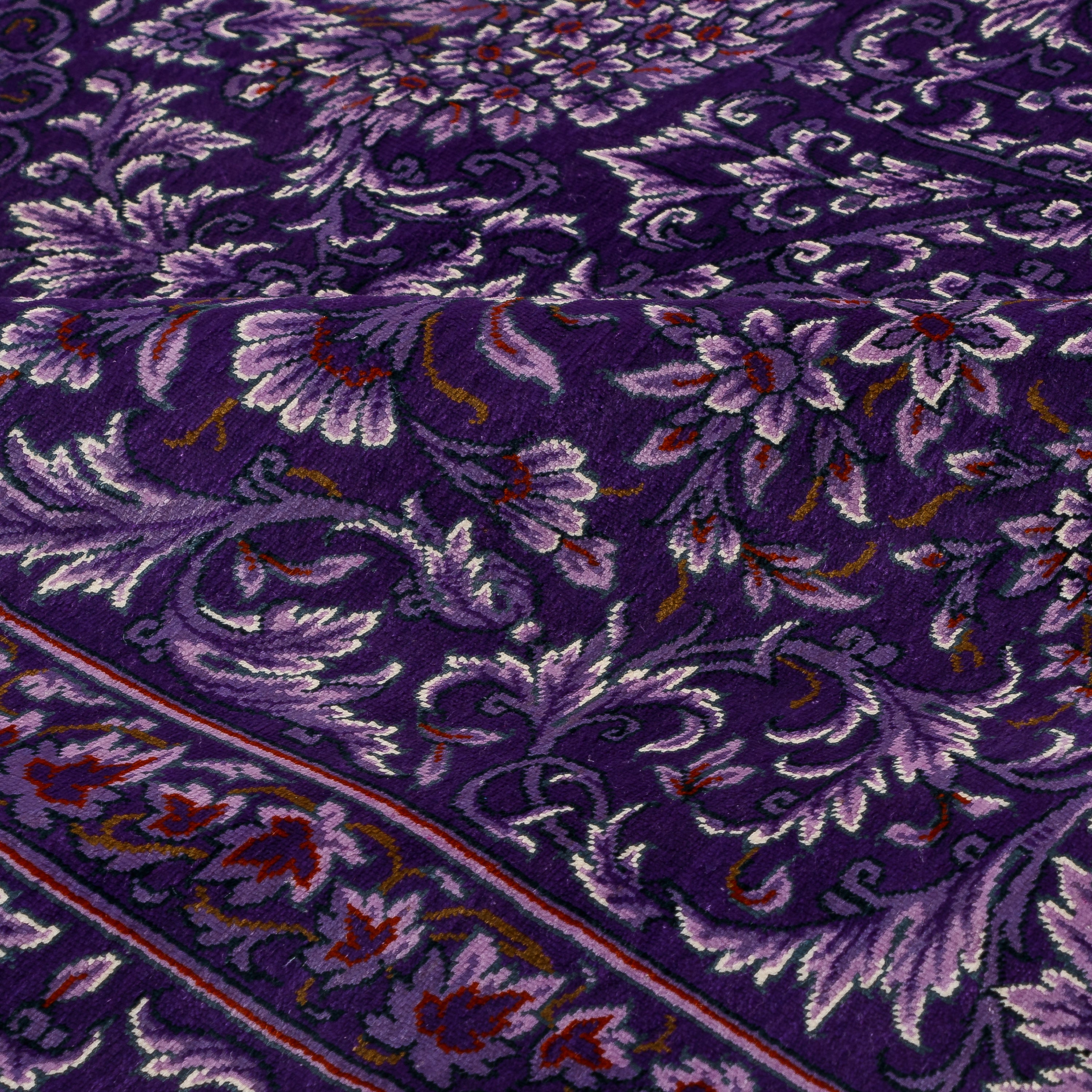 Qom Handmade Carpet — Lachak Toranj | Full Silk | 133 × 205 cm | SKU 10200403