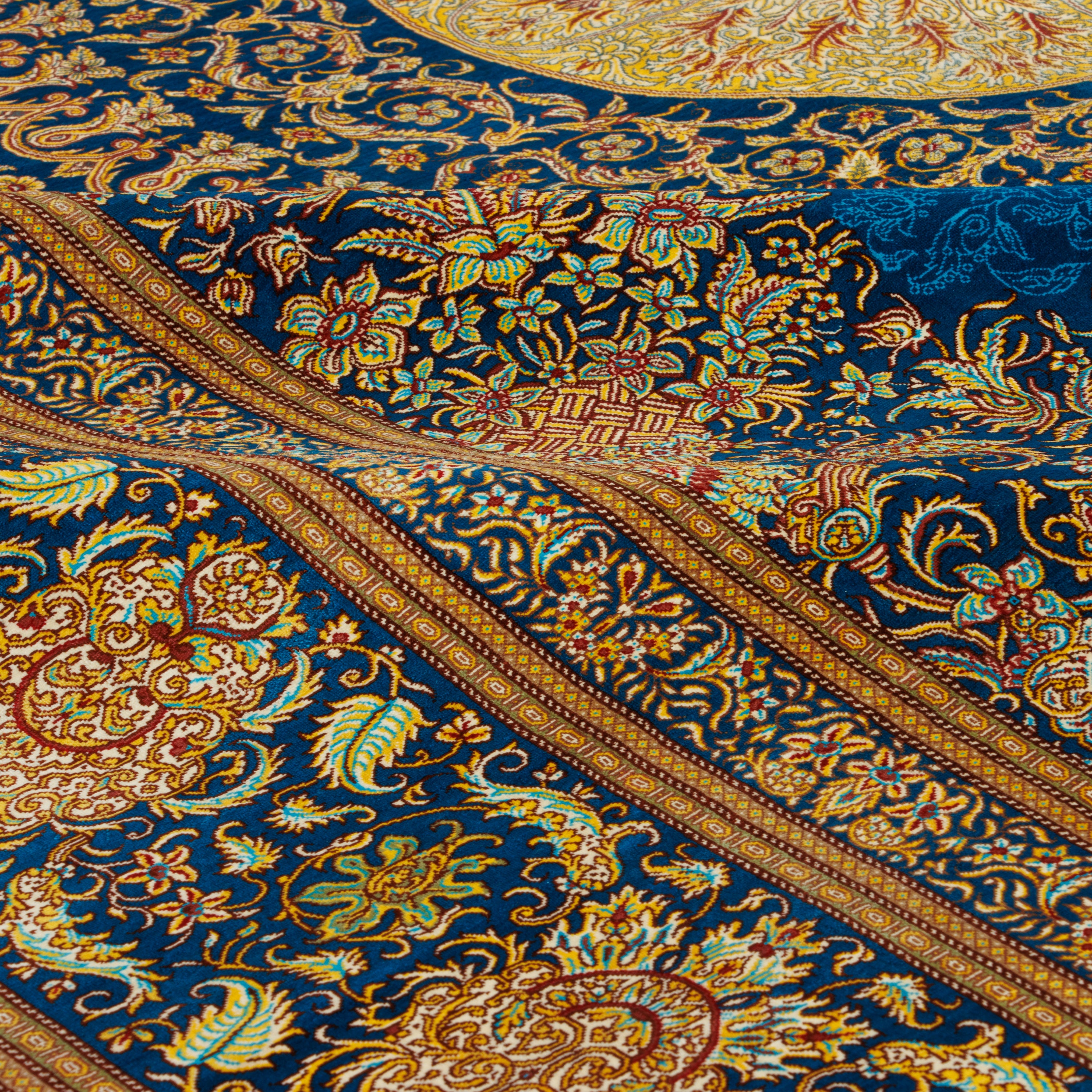 Qom Handmade Carpet — Lachak Toranj | Full Silk | 294 × 398 cm | SKU 11100643