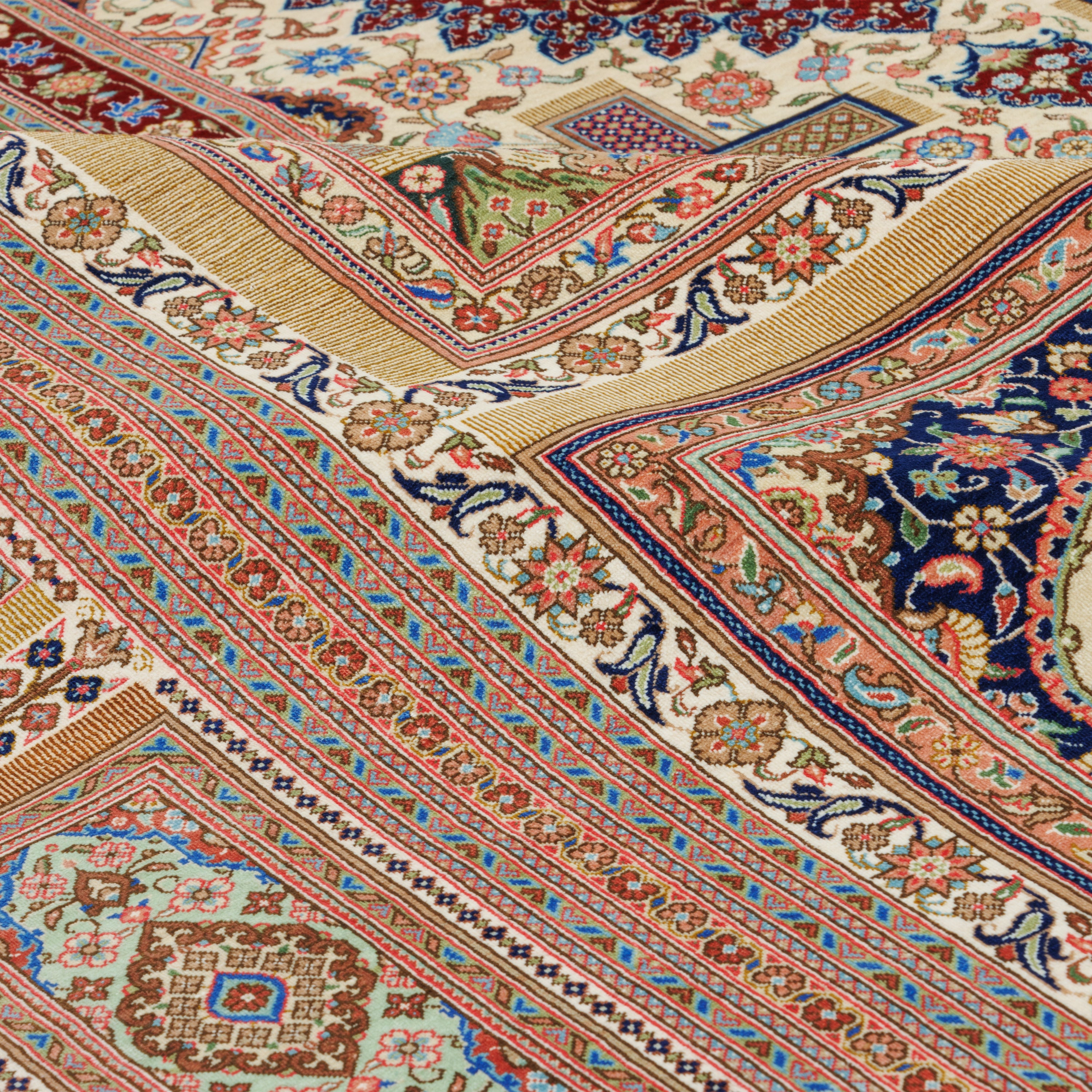 Qom Handmade Carpet — Ghabi | Full Silk | 200 × 310 cm | SKU 10601073