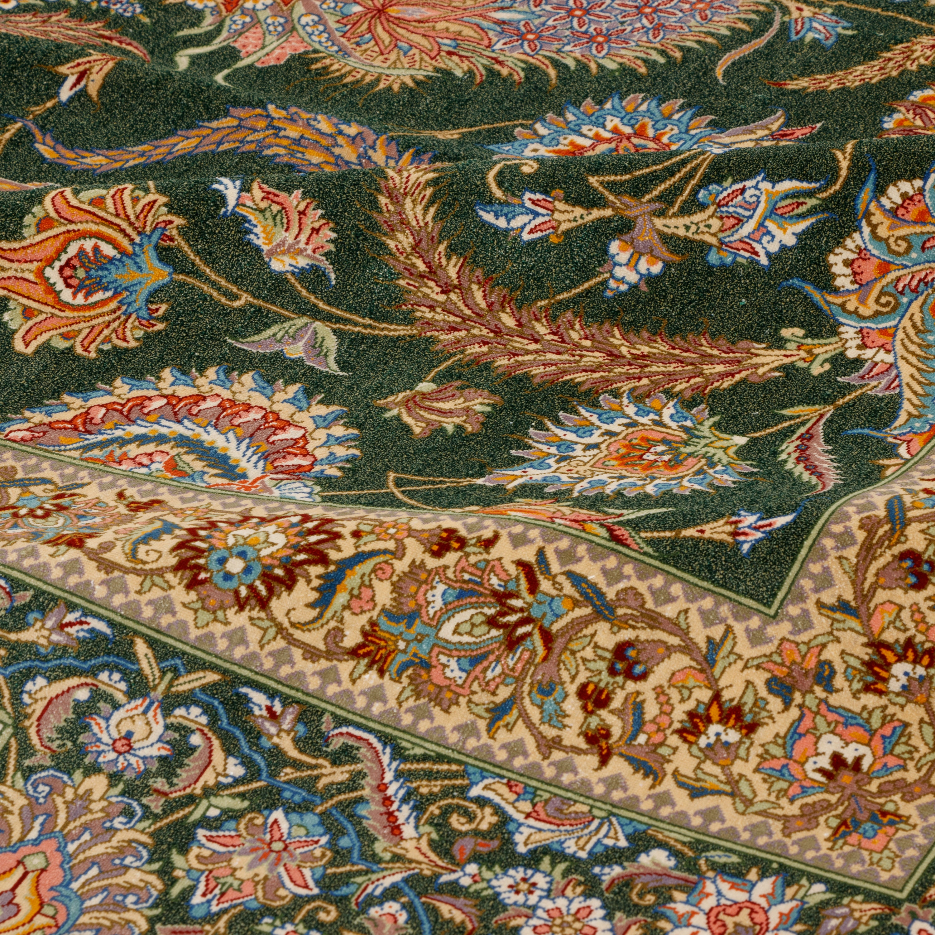 Qom Handmade Carpet — Toranj-dar | Full Silk | 291 × 404 cm | SKU 11100635