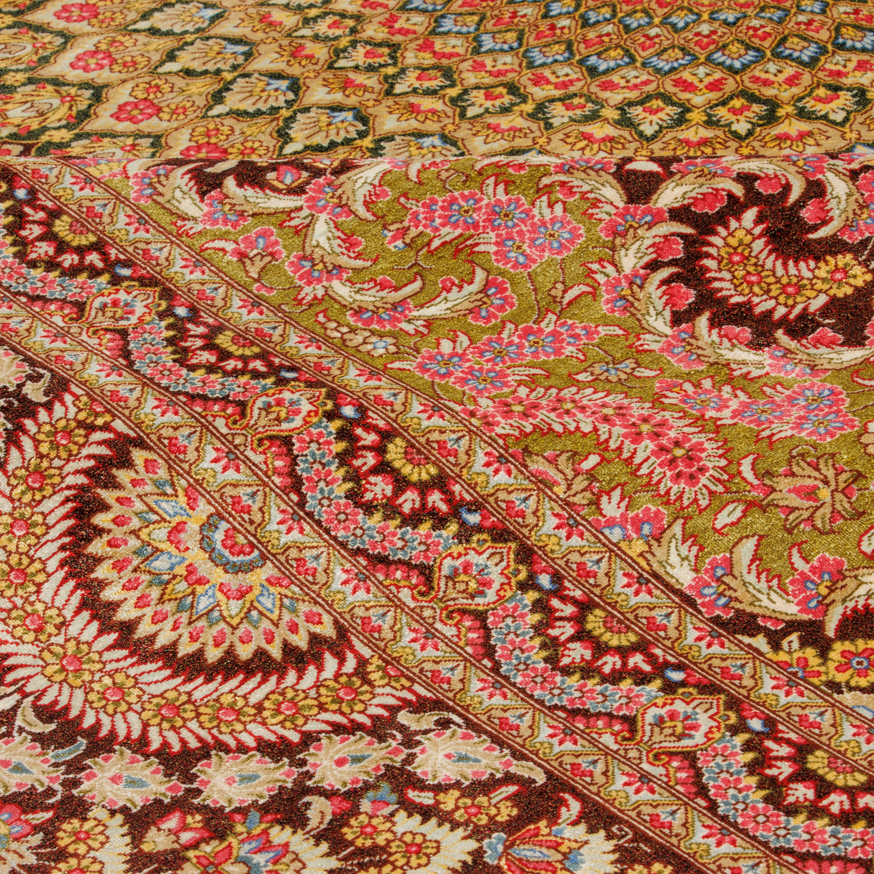 سجادة قم يدوية — لشك ترنج | حرير بالكامل | 290 × 383 سم | رمز المنتج 11100667