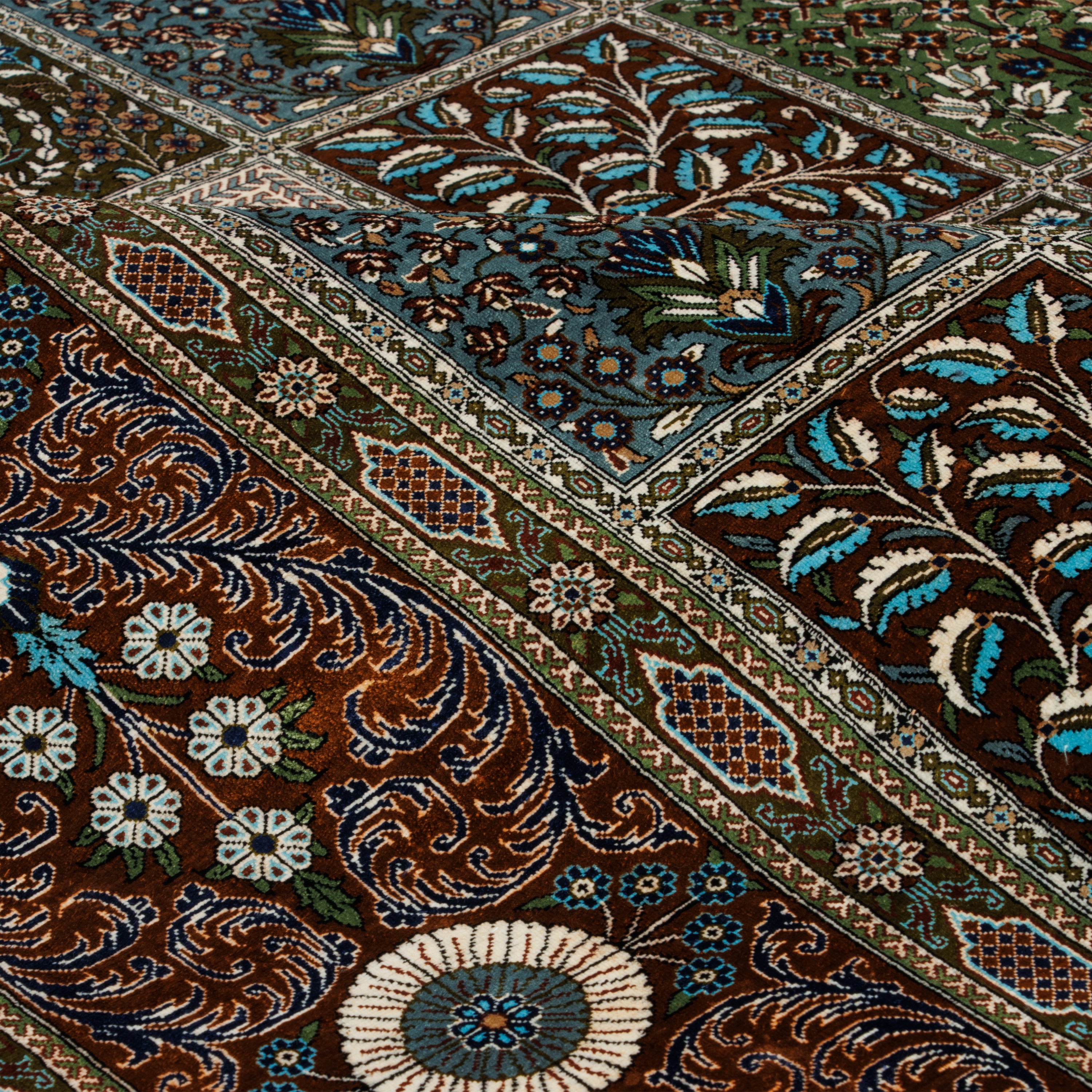 Qom Handmade Carpet — Kheshti | Full Silk | 247 × 356 cm | SKU 10800812