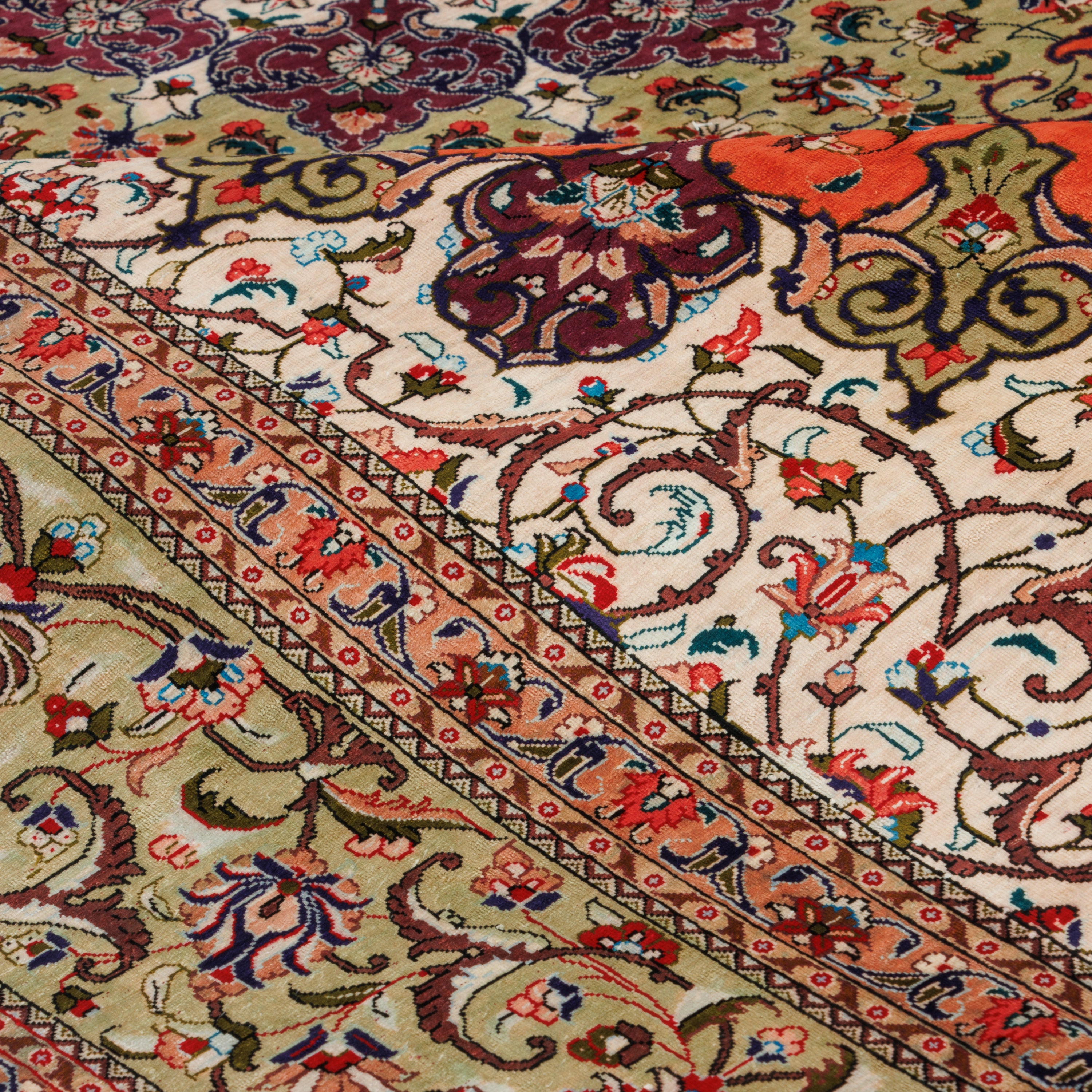 Qom Handmade Carpet — Lachak Toranj | Full Silk | 196 × 293 cm | SKU 10501088