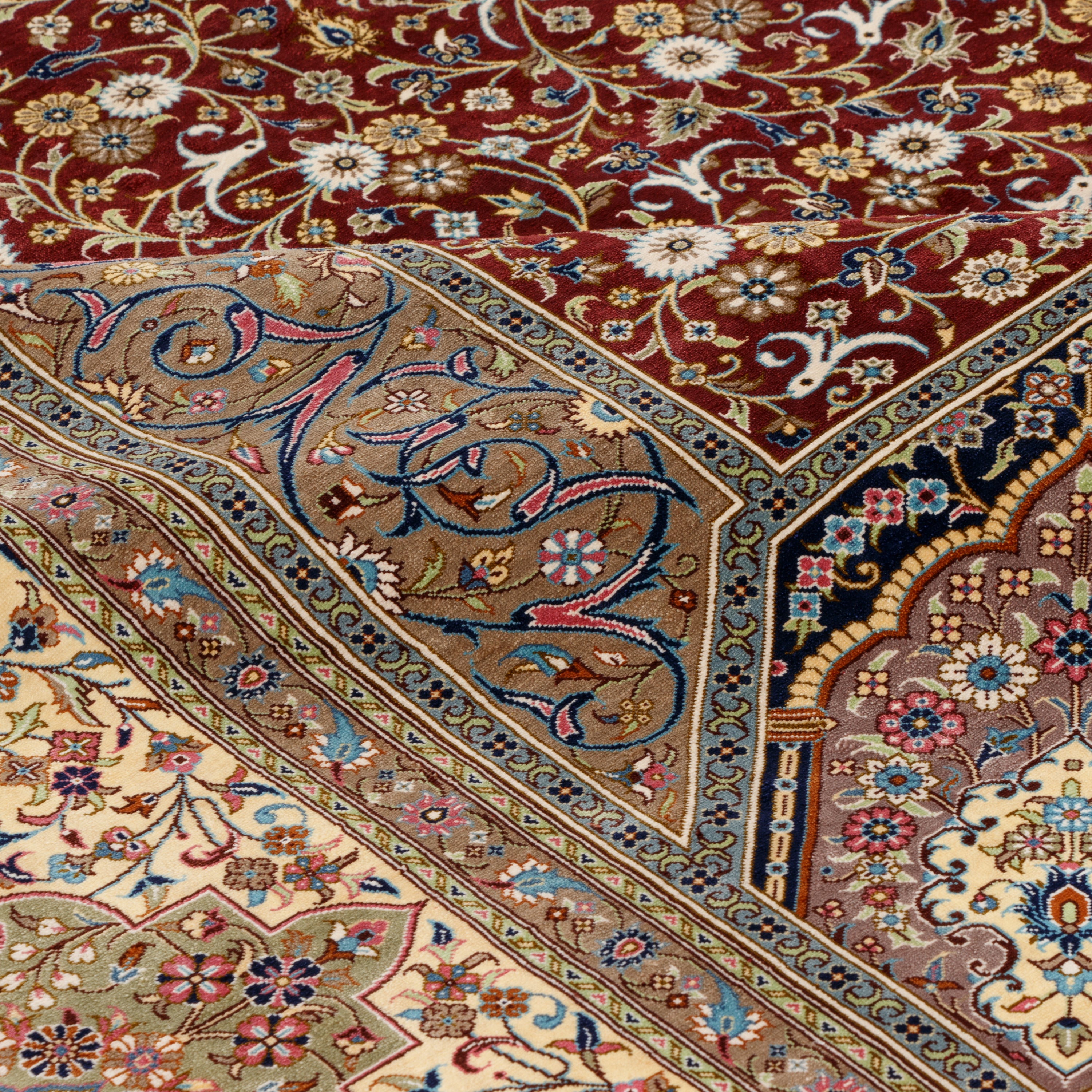 سجاد قم يدوي - طرنج دار | حرير طبيعي | 298 × 402 سم | SKU 11100634